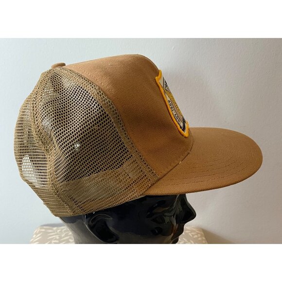 Carhartt Centennial Mesh Snapback Hats Brown & Blue Made In USA - Picture 10 of 16